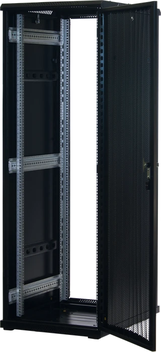 Rockstable 19" Serverschrank 37HE, Gitternetztür, IP2X, schwarz, 800mm tief