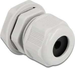 DeLOCK Kabelverschraubung PG13.5 für Rundkabel, grau, 2 Stück
