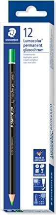 Staedtler Lumocolor glasochrom 108 Trockenmarker grün, 12er-Pack