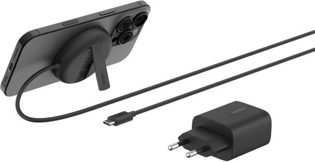 Belkin BoostCharge Pro Magnetisches kabelloses Ladepad mit Qi2 (15W) + Netzteil schwarz