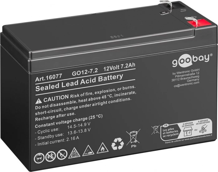 Wentronic Goobay Bleiakku GO12-7.2 7.2Ah