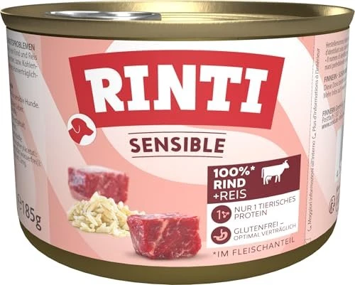 Finnern Rinti Sensible Rind und Reis, 2.22kg (12x 185g)