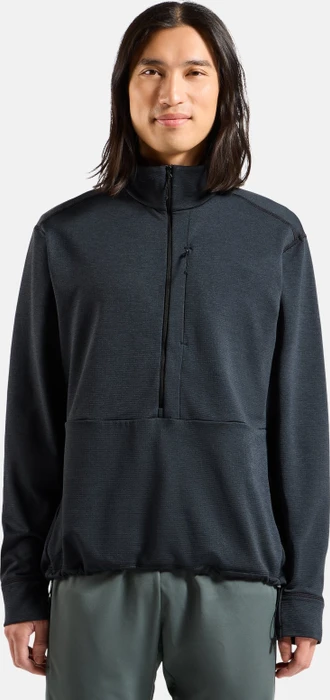 Odlo Essentials Multisport Midlayer Half Zip Funktionsshirt langarm black melange (Herren)