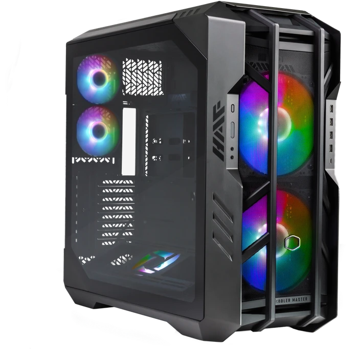 Cooler Master HAF 700, Titanium Grey, grau, Glasfenster