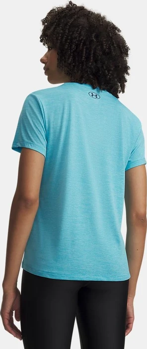 Under Armour Tech V Twist Funktionsshirt kurzarm fresco blue/blackout navy (Damen)