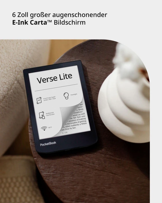 PocketBook Verse Lite, Midnight Grey, 8GB Flash