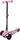 New Sports 3-Wheel Kickboard rosa