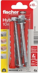 fischer HybridPower 10x90 FUS K Schrauben/Dübel-Sortiment, 4 Stück