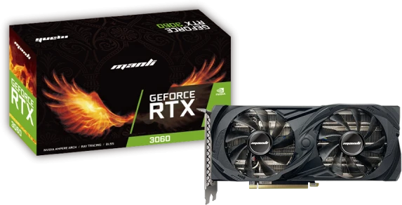 Manli GeForce RTX 3060, 12GB GDDR6, HDMI, 3x DP