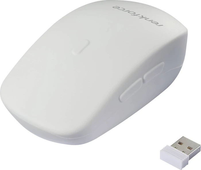 Renkforce RF-WRM-300 kabellose Hygiene-Maus weiß, USB