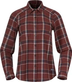 Bergans Tovdal Hemd langarm amarone red/dark shadow/grey check (Damen)
