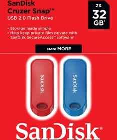 SanDisk Cruzer Snap 32GB, USB-A, USB 2.0, 2er-Pack