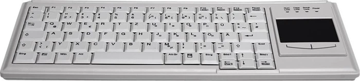 Contour Design Active Key kompakte Tastatur mit Touchpad, weiß, USB, DE