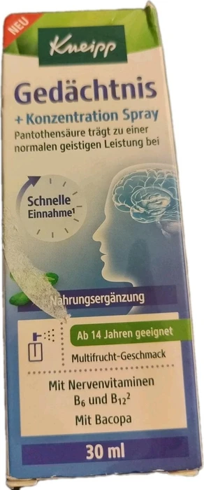 Kneipp Gedächtnis + Konzentration Spray, 30ml