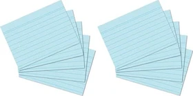 Herlitz Karteikarten, A5, liniert, blau, 100 Blatt