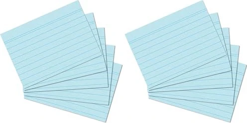 Herlitz Karteikarten, A5, liniert, blau, 100 Blatt