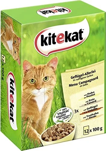 Kitekat Beutel Geflügel-Allerlei in Gelee, 1.20kg (12x 100g)