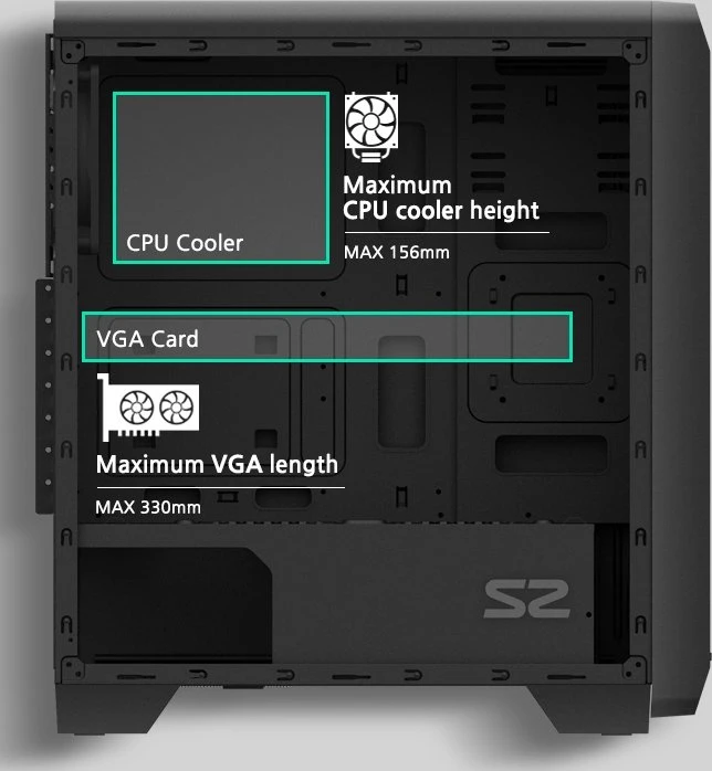 Zalman S2 TG, Glasfenster