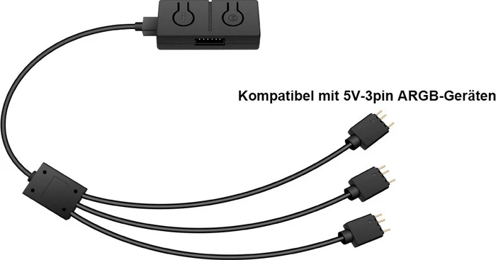EZDIY-FAB RGB Convertor, 12V RGB zu 5V ARGB Transfer Hub, Adapter