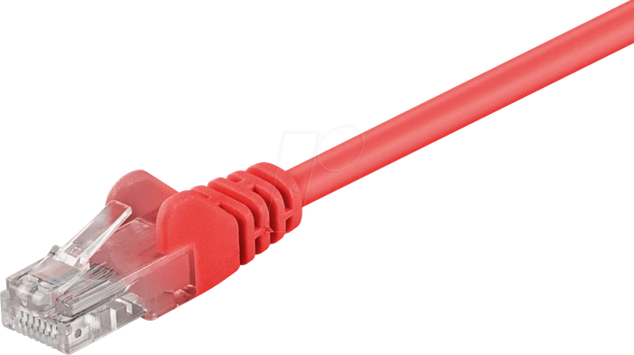 goobay Patchkabel, Cat5e, U/UTP, RJ-45/RJ-45, 15m, rot