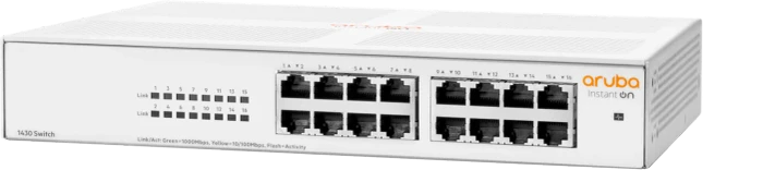 HPE Aruba Instant On 1430 Desktop Gigabit Switch, 16x RJ-45