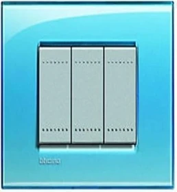 Bticino Livinglight Abdeckrahmen 1-fach, blau