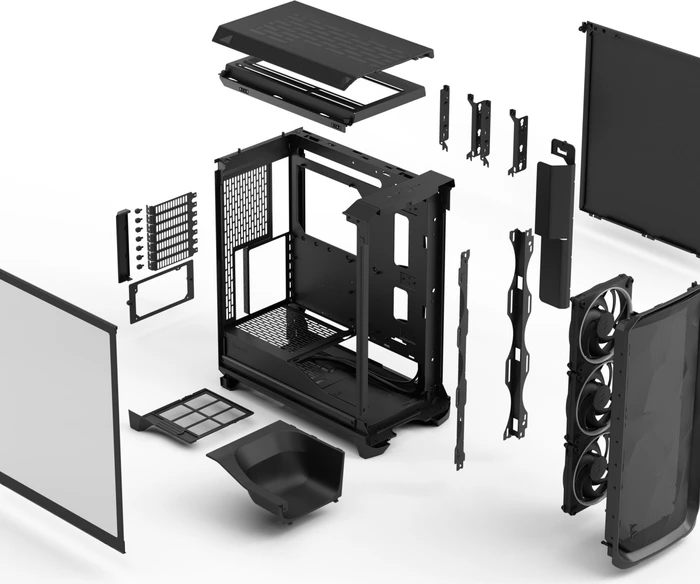 Fractal Design Meshify 3 RGB Black TG Light Tint, schwarz, Glasfenster