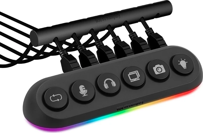 Streamplify Hub Deck 5 RGB USB-Hub, 4x USB-A 3.0/1x USB-A 2.0, USB-A 3.0 [Buchse]