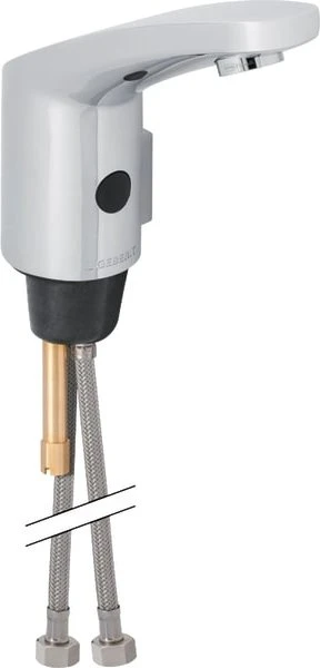 Geberit Typ 185 Waschtischarmatur mit Batteriebetrieb mit Mischer und Griff hochglanz-verchromt
