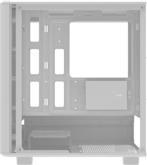 DarkFlash DB330M Mesh White, Glasfenster