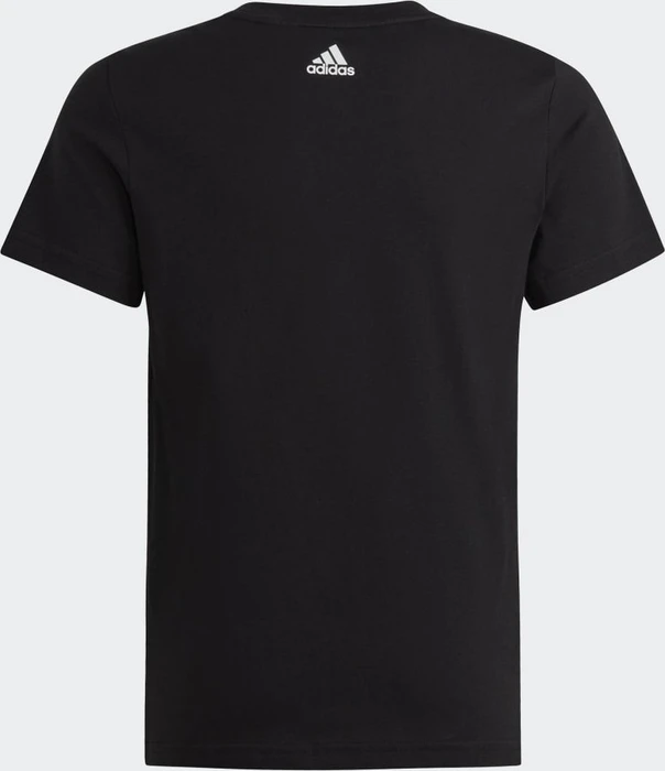 adidas Essentials Linear Logo Cotton Slim Fit T-Shirt kurzarm schwarz/weiß (Junior)
