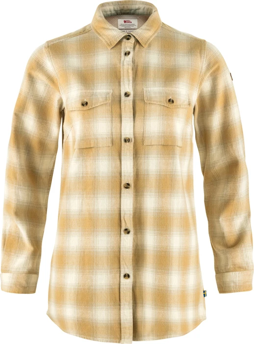 Fjällräven Övik Twill Hemd langarm chalk white/dune beige (Damen)