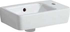 Geberit Renova Compact Handwaschbecken verkürzte Ausladung 40cm, Hahnloch rechts, mit Überlauf, weiß