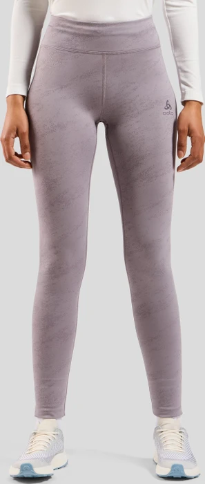 Odlo Zeroweight Reflect Print Tights Laufhose lang gray ridge (Damen)