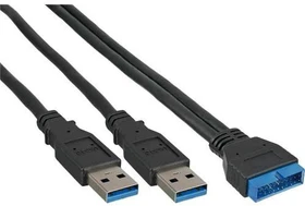 InLine extern/intern USB 3.0-Konverter Kabel, 0.4m (33447I)