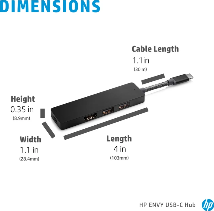HP ENVY USB-C Hub, USB-C 3.0 [Stecker]