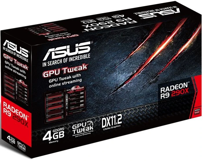 ASUS Radeon R9 290X, R9290X-4GD5, 4GB GDDR5, 2x DVI, HDMI, DP