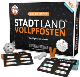 Stadt Land Vollpfosten - Das Brettspiel - inkl. Junior Erweiterung