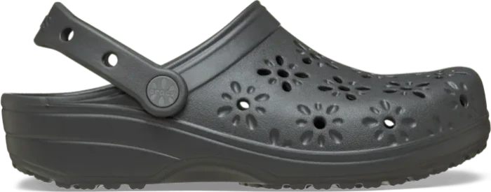 Crocs Classic Floral Cut-Out black sand