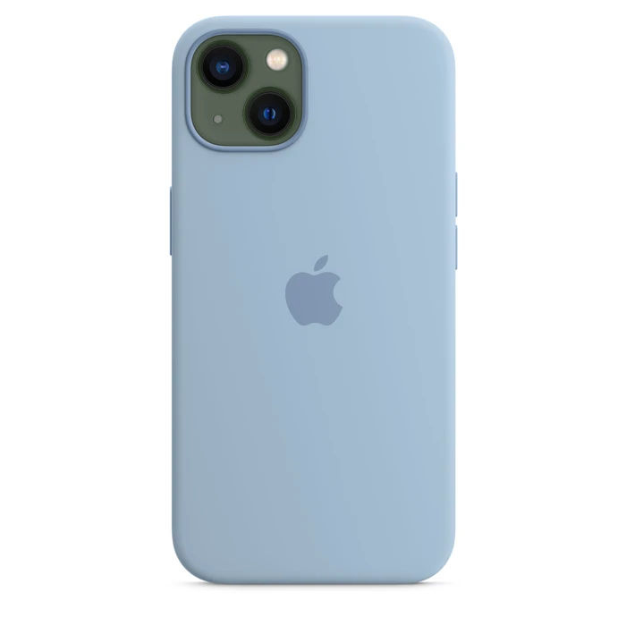 Apple Silikon Case mit MagSafe für iPhone 13 dunstblau