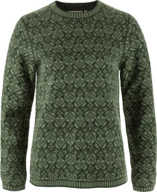 Fjällräven Snow Round Neck Strickpullover deep forest (Damen)