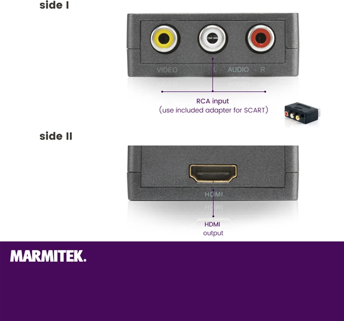Marmitek Connect AH31, RCA Composite/SCART auf HDMI