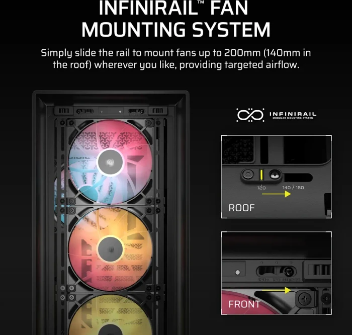 Corsair Frame 5000D RS ARGB, schwarz, Glasfenster