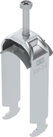 OBO Bettermann Bügelschelle 2056 H-Fuß, 2-fach, Kunststoffdruckwanne, Al