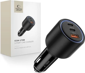 Tech-Protect CC04 3-Port Kfz-Ladegerät PD 175W schwarz