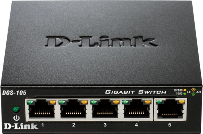D-Link DGS-100 Desktop Gigabit Switch, 5x RJ-45