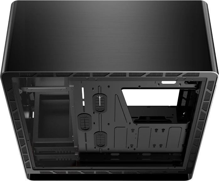 Jonsbo UMX6, schwarz, Glasfenster