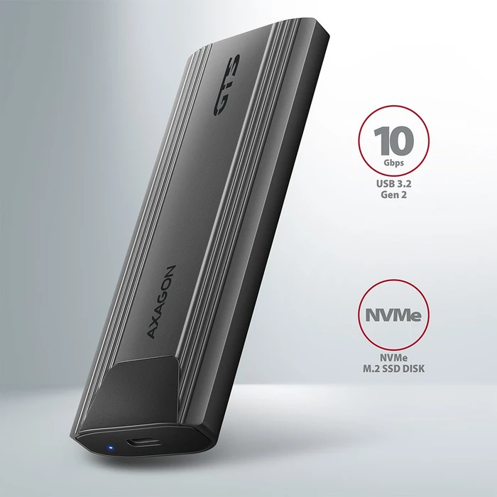 Axagon M.2 Festplattengehäuse, M.2 PCIe, USB-C 3.1