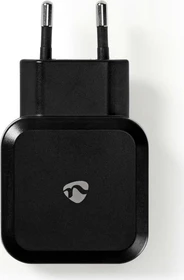 Nedis 24W Dual Port-USB-Netzladegerät schwarz