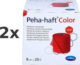 Hartmann Peha-haft Color Fixierbinde latexfrei rot, 8cm x 20m, 1 Stück